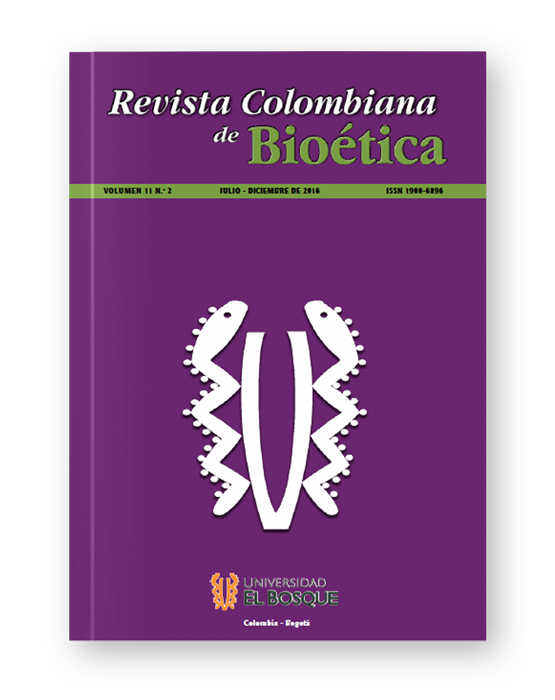 Revista Colombiana de Bioética - Volumen 11 - Número 2