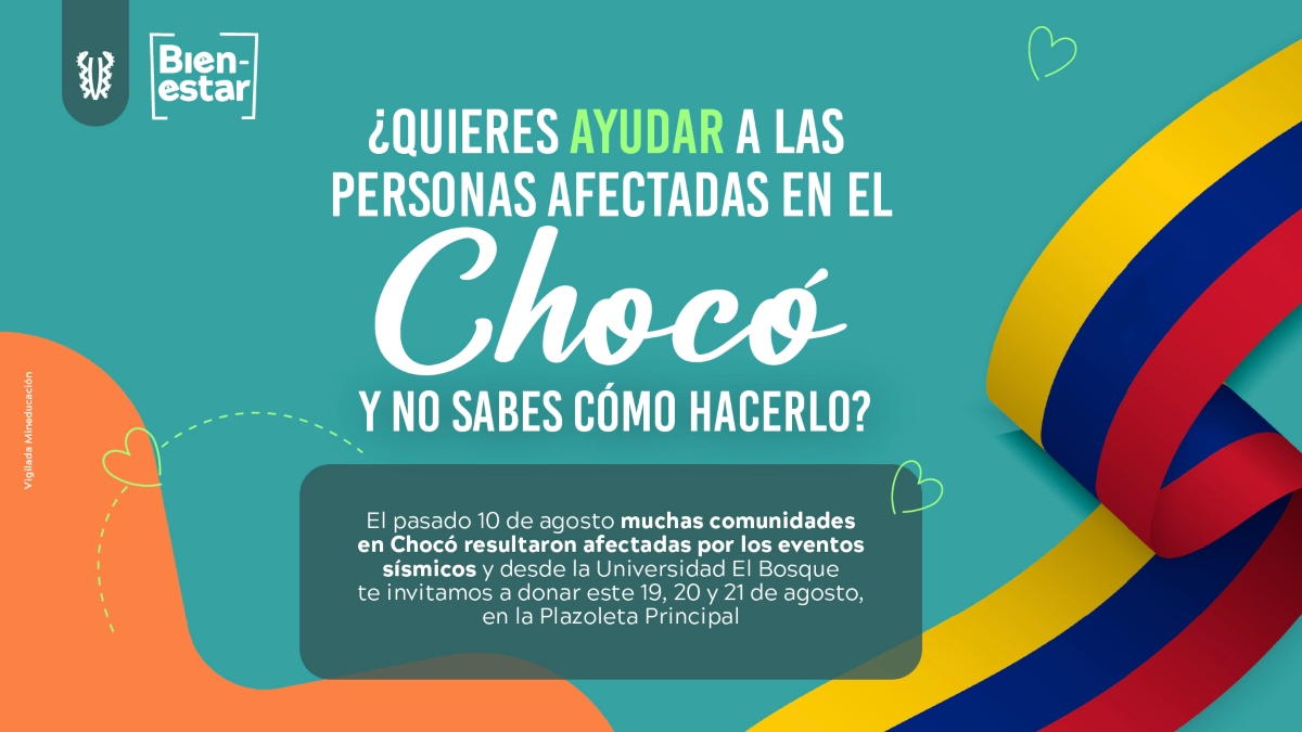 Imagen invitando a donar por las personas afectadas por el sismo en Chocó
