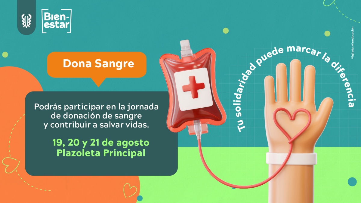 Imagen invitando a donar sangre a las personas de Chocó
