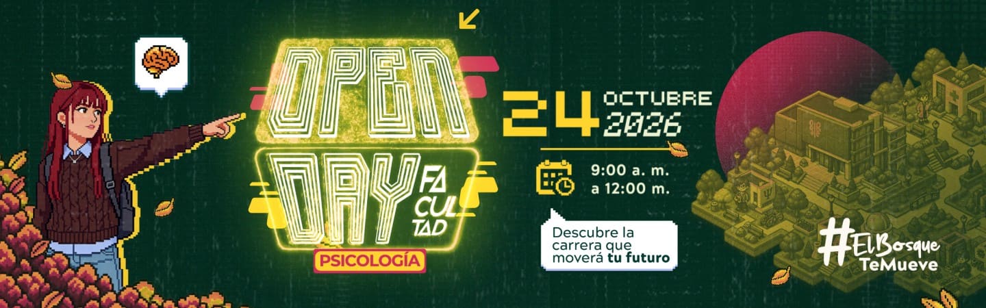 Publicidad que promueve el Open Day, con información sobre horarios y actividades programadas.
