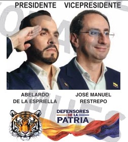 Candidato Abelardo de la Espriella y su forma vicepresidencial