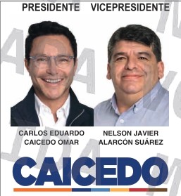 Carlos Caicedo y fórmula vicepresidencial