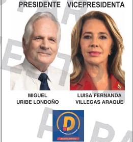 Miguel Uribe Londoño y su fórmula vicepresidencial 