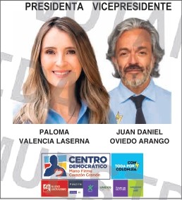 Paloma Valencia y fórmula vicepresidencial 