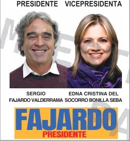 Sergio Fajardo y su fórmula vicepresidencial