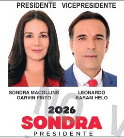 Sondra Macollins y su fórmula vicepresidencial 