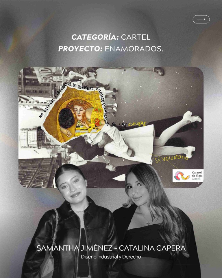 Enamorados, cartel semifinalista de Samantha Jiménez y Catalina Capera en el Premio Caracol de Plata 2026