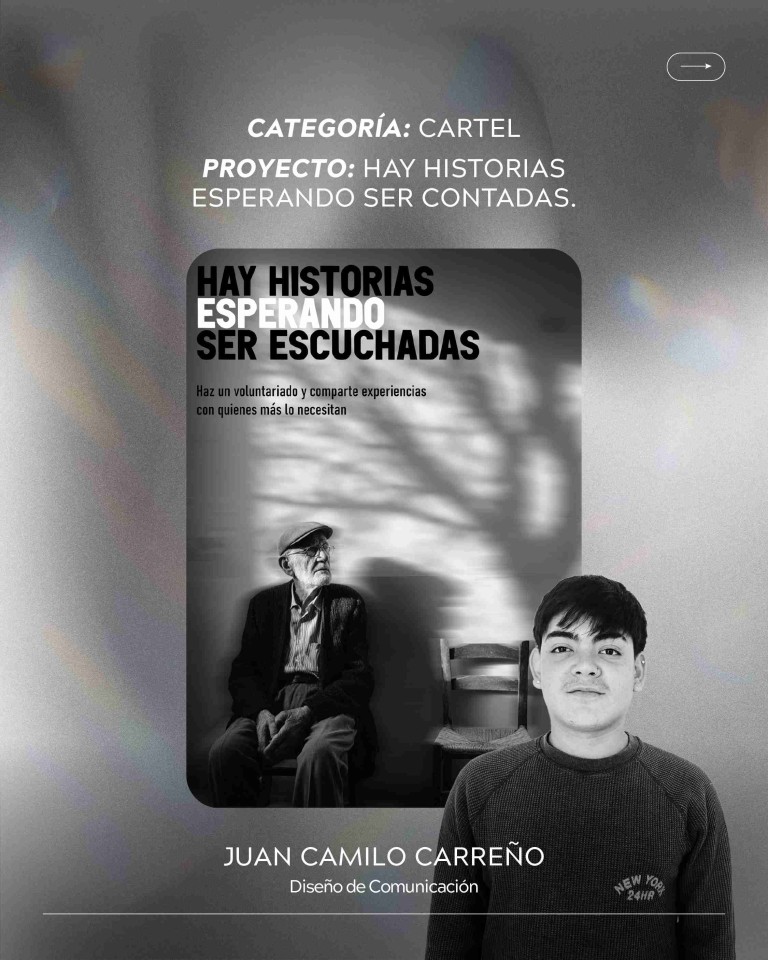 Hay historias esperando ser contadas, cartel semifinalista de Juan Camilo Carreño en el Premio Caracol de Plata 2026