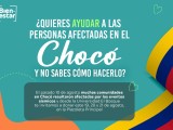 Imagen invitando a donar por las personas afectadas por el sismo en Chocó
