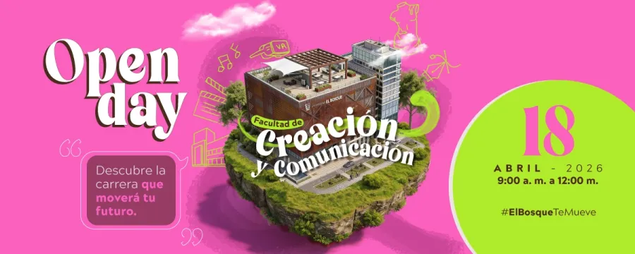 Invitación de open day de la Facultad de Creación y Comunicación