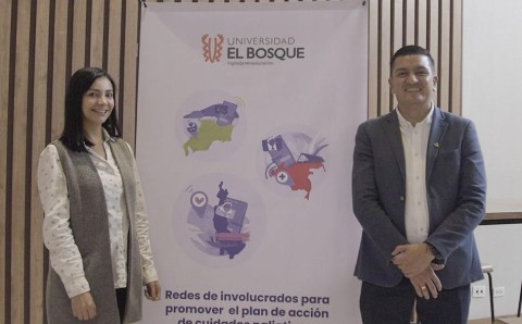 Doctora Sofía Muñoz y Miguel Sánchez, decano de la Facultad de Enfermería